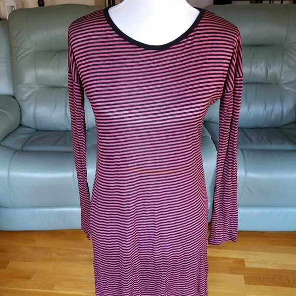 Kain Label Petite Made in USA Striped Maroon Dress - Picture 2 of 11